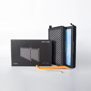 2pcs Air Filter Hepa With Activated Carbon For For Model 3 For Air Replacement Car Accessories