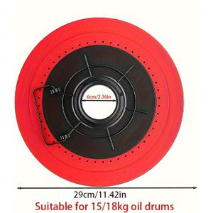 Rubber smeervet zuigbak voor handmatige en pneumatische vetspuiten - Universele pasvorm olievat accessoire, capaciteit 15/18kg, rond hoofd, geen montage vereist - 1 stuk