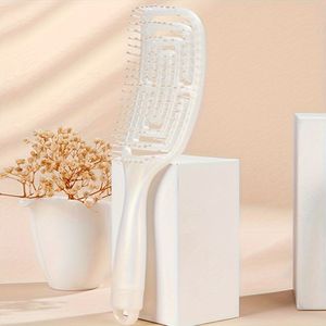 1pcs Hollow Out Detangling Haarborstel Pluizig Haar Styling Kam Hoofdhuid Massage Detangling Brush Voor Nat Of Haar