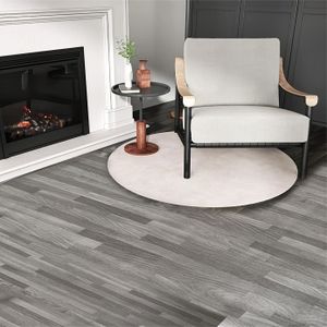 Stella Extra Thick Vinyl Peel And Stick Floor Tiles - Removable Pvc Flooring For Kitchen, Bedroom, Living Room, Furniture, Home Decor - Self-adhesive Wallpaper 15.74"x196.85"