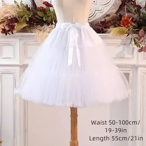 Vrouwen Zomer Tule Rok Vintage Hoge Taille Effen Kleur A-Lijn Taartrok Gladde Binnenste Laag Rok Feestdecoratie – koop de beste producten in de online winkel
