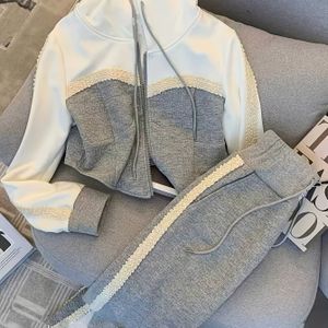 Grijs-Witte Sweatshirt Tweetalig Set -