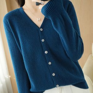 2025 Nieuwe V-hals Single-Breasted Vest voor Dames | Elegante Losvallende Top met Lange Mouwen voor Lente/Herfst