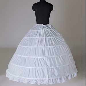 Witte Crinoline 6 Hoepel Petticoat Slip Rok Onderskirt Voor Bruidsjurk Baljurk