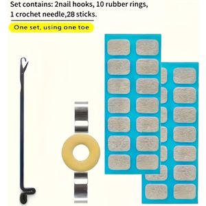 4-delige set van ingegroeide nagelgereedschappen, correctieve teennagelpleisters, voetverzorgingsgereedschap voor ingegroeide nagels