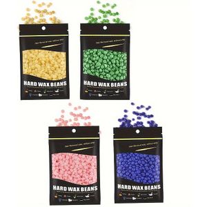 4-Pack Waxkiss Hard Wax Beans, 400g Totaal, Lavendel Geur, Alcoholvrij, voor Lichaamsharenverwijdering, Geschikt voor Huid, Snel & Langdurig, Ideaal voor Benen, Armen, Bikini Gebied