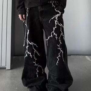 Geborduurde Tie-Dye Wide Leg Jeans | Niet-Rekbare Stof, Lengte, Losse Pasvorm, Alle Seizoenen, Zakdetails, Riem Niet Inbegrepen