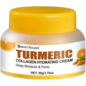 Kurkuma Collageen Hydraterende Crème, met Niacinamide, C, Kurkuma Diep Hydraterend, Verstevigt, Fijne Poriën, Huid Straalt En Ziet Er Jonger Uit. 50/1.76Oz