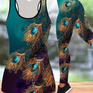 Dames Casual 2-delige Set met Leggings en Tanktop met Parelmoerprint, Perfect voor Trainingen en Buiten, Kleding