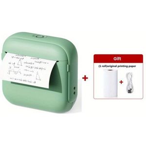 Portable Mini Printer Kit met Thermisch Papierprinter, Compatibel met IOS en Apparaten – Ideaal voor Direct Afdrukken van Fototags, Memobewijzen, Fouten Herstellen en Anime Grafieken Labelen