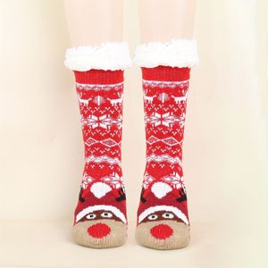 Cozy Plush Christmas Slipper Socks - Non-Slip, Verdikte Warmte, Zacht Fleece Lining, Festieve Patronen voor Binnenhuisfeestkleding, Perfect Geschenk voor, Schattige Sokken, Kerstdecoratie