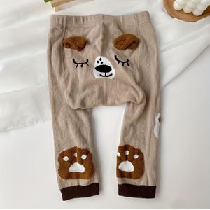 1 Paar Baby Peuter Cartoon Billen Katoenen Leggings, Speels ,Cartoon Print,Duurzame Stiksels,Ademende Stof,Cadeau voor Ouders,Outfits voor de Kinderopvang