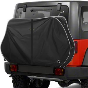 SEAPISODE Zware Fietsendragerhoes voor 1-2/3-4 - Waterdichte & Winddichte Aanhangwagenhoes met Sluitsysteem, Reflecterende Strip, Doek voor Buitenopslag (Compatibel met 1-2 of 3-4 Fietsen)