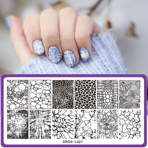 Roestvrijstalen Nagelkunst Stempelplaat met Paarse Achterkant - Liefdeshart & Graffiti Ontwerpen, 6x12cm, Lijn Graffiti Afbeelding, Nagelsjabloon