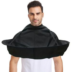 Black Haircut Cape - Professional Salon-quality Diy Barber Cloak For Home Use, Polyester