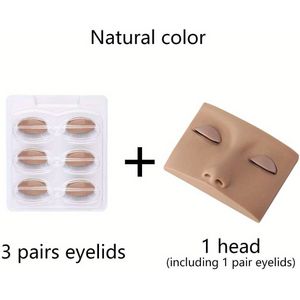 Draagbaar oefenhoofd voor wimpertraining en -oefening - Vervangbare oogleden en wimperverlengingsbenodigdheden - Oogmake-upsets voor moeder