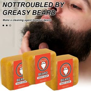 3st Kurkuma Baardzeeprepen, 100g - Diepe Reiniging & Hydratatie voor Gezicht en Lichaam, Verzacht Snor, Frisse Geur - Ideaal Cadeau voor Mannen