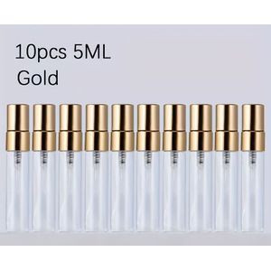 10 stuks Herbruikbare Parfumverstuiver Set, Glas met Aluminium Spuitflesje, Draagbare Navulbare Flessen voor Geurvrije Gebruik, PVC-vrij Beauty en Persoonlijke Verzorging Accessoires