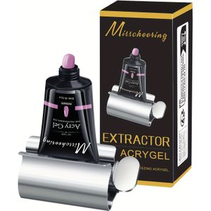 Een stuk roestvrijstalen voor extensiekleef, ontworpen voor draaibare gebruik, ideaal voor het opbergen van tandpasta en nagelverlengingskleef, evenals andere cosmetische gereedschappen.