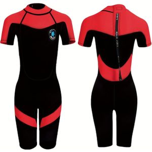 Korte broek met korte mouwen voor jongens, duikpak, compleet duikpak, 2 mm chloorprenen rubber zwemkleding, surfen, snorkelen, zwemmen