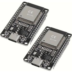 2 stuks ESP32S Ontwikkelingsborden - , Dubbele , Type-C, 30-pins Microcontroller Module, Zwart PCB Design met USB Poort & SSD Slot Industriële Elektronica Sensor Module