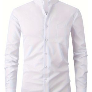 Heren kleur Slim Fit lange mouw kraag overhemd voor zakelijke formele gelegenheden, lente/herfst