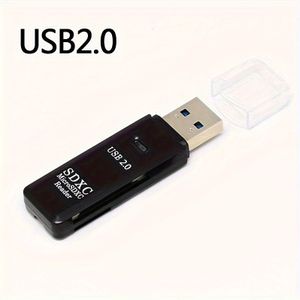 USB 2.0 SD-kaartlezer, Geschikt Voor Pc Micro SD-kaart Naar USB-adapter, Geschikt Voor Camera-geheugenkaartlezer, Laptopkaartlezer