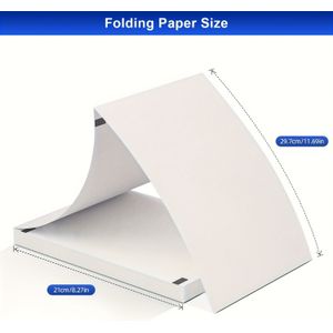 100 Vellen Thermisch Papier A4, Compatibel met de Meeste A4 Thermische Printers, Sneldrogend A4 Thermisch Papier, BPA-Vrij, Thermische Printerpapier voor Documenten, Webpagina's en Foto's