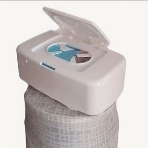 [Compacte Maat] Push-Button Wet Wipe Dispenser met Deksel - Compact, Hygiënisch en Draagbaar Plastic Tissue Box voor Thuis en Reizen, Ideaal voor Make-up Verwijdering en Opslag, Wegwerp Wipes