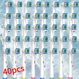 40/80 stuks zachte tandenborstelkoppen, elektrische tandenborstelkoppen - diepe reiniging, geurloos, duurzaam - compatibel -/1000/1500/3000/3757/5000/7000/8000, voor een gezonde glimlach