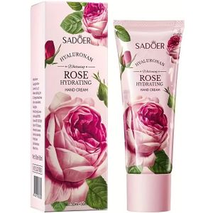 60ml Rozenessentie Handcrème - Natuurlijke Rozenessentie - Geur, Speciaal Dubbel Buist Design - Buitenbuis 30ml+Binnenbuis 30ml, Uitstekende Verpakking - Het Beste Cadeau