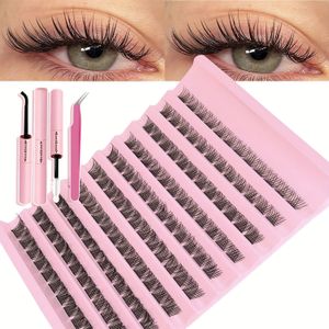 Stuur Lijm + Pincet, Glamlash Dikke En Natuurlijke Valsen Lash Set, Valsen Lash, U Kan DIY Thuis