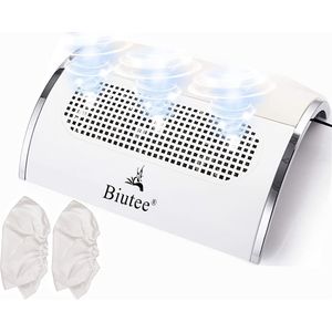 Biutee Nail Vacuum Cleaner, 48w Professional Nail Pollen Collector And Dust Removal Manicure Cleaning Equipment With 3 Fans And 2 Dust Bags For Personal Use And