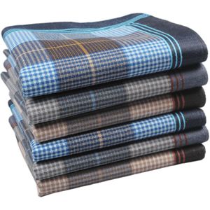 6 stks/pak heren zacht sweatshirt katoenen zakdoeken/zakdoeken, keuze voor geschenken