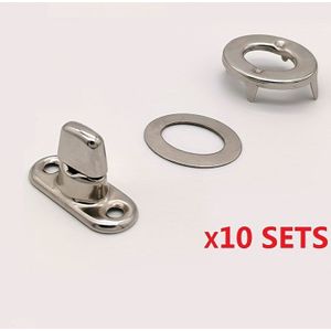 10 Sets Alloy Rotary Button Bag Twist Lock Anti-theft Luggage Marine Yacht Fixing Metal Accessories