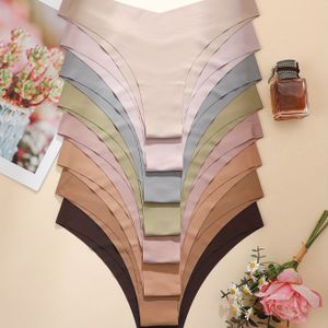 8-Pack Kleur Donkere Serie Naadloze Gladde Ademende Rekbare Sneldrogende Golvend Kant Damesonderbroeken