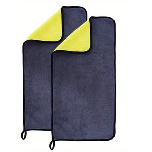 High-Density Auto Was Handdoeken Gemaakt van Dubbelzijdige Dikke Fleece, Absorberend voor het Drogen en Reinigen van Glas, Veelzijdige Handdoeken.