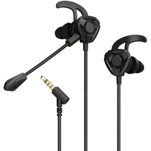 URIZONS 3,5 mm Bedrade Gaming Headset - In-Ear Gameheadphones met Microfoon en Volumecontrole voor Geluidsreductie – Muziek Oordopjes geschikt PS4, PCs & Laptops