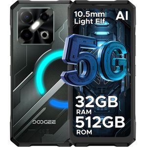 DOODEE BladeGTPro 5G Cool Smartphone met LED Lichteffect, 32GB (12+20) + 512GB/2TB, 6,72-inch FHD+120Hz, 5800mAh Telefoon, 100MP+ AI Camera, Gezichts- en Vingerafdruk Ontgrendeling/NFC
