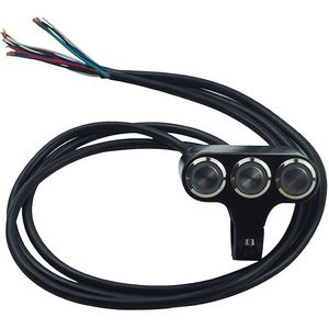 Motorfiets Koplamp Schakelaar - 3-in-1 LED Koplamp, Zelfvergrendelende Schakelaar met Rood, Oranje & Groen, Heavy-Duty Motorfiets Koplamp Bediening, Motorfiets Koplamp Schakelaar, Zonder Batterij