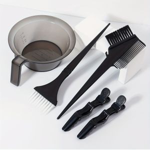 5-delige Professionele Salon Haarkleurset met Bleekmiddel/Kleurmengsel, Borstel, Kom & Klemmen - Compleet Haarkleursysteem voor (,, Blond/Lichtere Tinten) - voor of Salongebruik