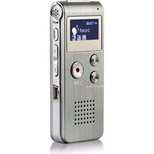 Multifunctionele Oplaadbare 8GB 650HR Digitale Audio Spraakopnemer MP3-speler