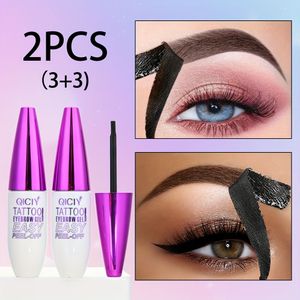 2 stuks - Off Eyebrow Cream | Waterproof, Langhoudende, Natuurlijke Semi-Permanente Wenkbrauw Basis | Donkerbruin, Lichtbruin, Roodbruin, Zwart, 4 Kleuren Beschikbaar