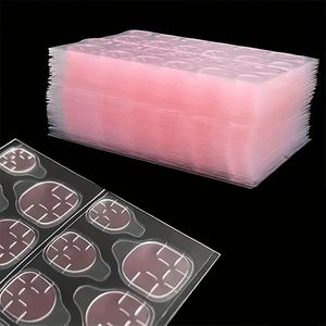 1200st Ultra- Waterdichte Ademende Dubbelzijdige Nagelsticker in Roze & Helder - Super Plakkerige Jelly Nagelpleisters voor Veilige, Langdurige , Ideaal voor Balletvorm & Korte Nagels