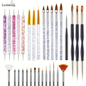 31-delige Nail Art Brush Set - Licht Relax Kleur Tekenen Lijn Tekenen Bloem Verf Nail Art Gereedschap Set