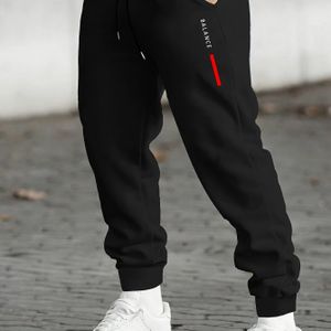 BALANCE Print Men's Casual Sweatpants, Comfortable Autumn/Winter Sweatpants, Winter Casual Outdoor Joggers