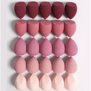 25-Pack Multi--up Sponsjes, Hydrofiele PU Beauty Blender voor , Crème & Poeder Applicatie, Latex-Vrij, Nat & Gebruik, Ongegeurd, Geschikt voor Alle Huidtypen
