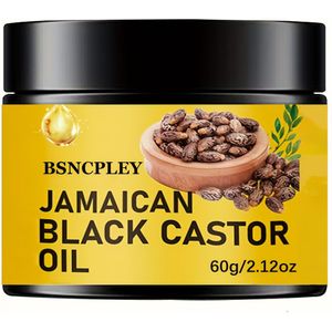 BSNCPLEY Jamaicaanse Zwarte Castorolie Conditioner - Puur Koudgeperst voor Hydratatie, Geschikt voor Alle Haartypes, Voedend en Verzorgend voor Haar en Hoofdhuid, 60g