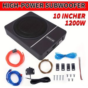 '-inch 1200W actieve subwoofer met aanraakbediening, stereo audio, bastoon, vloerbevestiging, coaxiale aansluiting, voor DVD, surround sound, muziekspelers - geen draadloos, enkele stemspoel