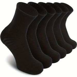 3 Paar Gestreepte Compression Sokken met Knieband voor Heren | Koperen Compressiekousen voor Hardlopen, Atletische Basketbalsokken, Gebreide Stof, Nylon, Elastaan, Machinewasbaar